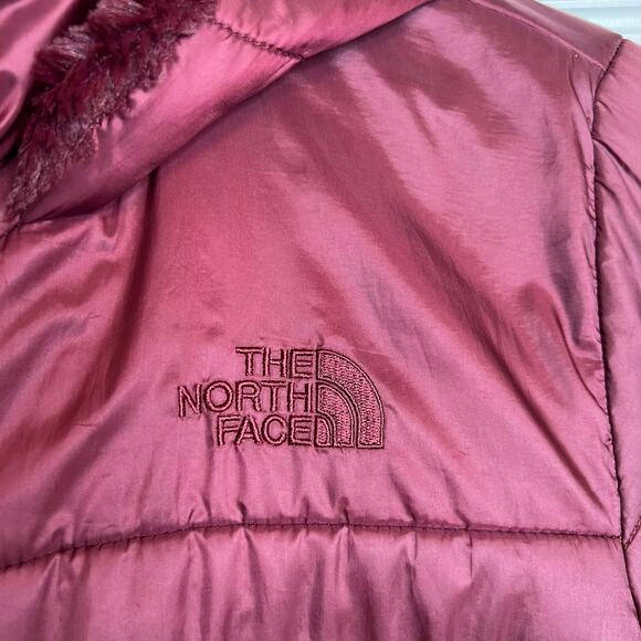 TNF Mossbud Swirl Parka Puffer Jacket Hooded Quilted Winter Coat Youth L 14/16 - Picture 7 of 14